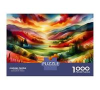 Puzzles pour Adolescents 1000 Pièces Colorful Landscape Painting-1 Puzzles pour Adolescents Jeux Relaxants Course De Vitesse Manuelle Est Idéal comme Cadeau 70x50cm/1000pcs