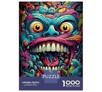 Puzzles pour Adolescents 1000 Pièces Colorful Monster Art Print Puzzle Jeux Relaxants Défi Difficile Activités Amusantes À La Maison 70x50cm/1000pcs