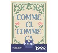 Puzzles pour Adolescents 1000 Pièces comme Ci, comme Ça French Phrase Puzzles pour Adolescents - Améliorez Votre Mémoire pour Un Anniversaire Ou Noël - Jeu Au Design Magnifique 70x50cm/1000pcs