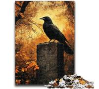 Puzzles pour Adolescents 1000 pièces Corbeaux d'automne Jeu Stimulant et Jeu Familial Idéal comme Cadeau pour Toute la Famille 26x38cm