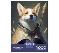 Puzzles pour Adolescents 1000 Pièces Corgi The Wizard Puzzles pour Adultes Assemblage De Modèles De Puzzles Stimulants Amusant en Famille Et Soirée Jeux 52x38cm/1000pcs