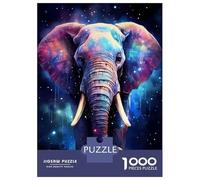 Puzzles pour Adolescents 1000 Pièces Cosmic Fantasy Elephant Puzzle pour Adultes Jouet Décoration Murale Défi Difficile Est Idéal comme Cadeau 70x50cm/1000pcs