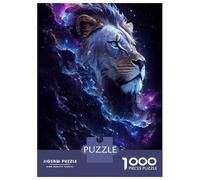 Puzzles pour Adolescents 1000 Pièces Cosmic Lion Art Print Puzzle pour Adultes Jouet Décoration Murale Défi Difficile Est Idéal comme Cadeau 70x50cm/1000pcs