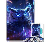 Puzzles pour Adolescents 1000 pièces Cosmic Owl, Anti-Stress, séjour, Tuer Le Temps, liste de souhaits avec Le Père Noël (75x50cm)