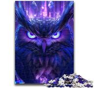Puzzles pour Adolescents 1000 pièces Cosmic Owl Family Game Anti-Stress Défi Difficile Cadeaux du Père Noël Secret 26x38cm