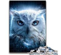 Puzzles pour Adolescents 1000 pièces Cosmic Owl, Puzzles pour Adultes, Staycation Kill Time avec Affiche et fiche de Questions-réponses Assorties (26x38cm)