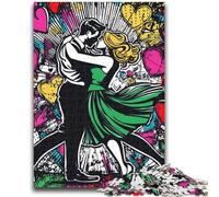 Puzzles pour Adolescents 1000 pièces Couple Graffiti, adaptés aux Personnes de 14 Ans et Plus Difficile à réaliser mais Amusant et Humoristique Superbe Cadeau 26x38cm