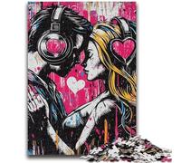 Puzzles pour Adolescents 1000 pièces Couple Graffiti Design Dynamique et Unique Expérience de Puzzle relaxante et stimulante 50x75cm