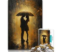 Puzzles pour Adolescents 1000 pièces Couple sous Un Parapluie, Anti-Stress, défi Difficile, Chaque pièce est Unique - Jeu Familial Stimulant et Amusant (75x50cm)
