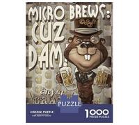 Puzzles pour Adolescents 1000 Pièces Craft Beer Beaver Puzzles pour Adultes - Décoration Murale - Jeu D'analyse Et De Logique - Cadeau Stimulant 70x50cm/1000pcs