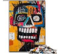 Puzzles pour Adolescents 1000 pièces Crâne Style Basquiat, éducatif et idéal comme Cadeau pour Toute la Famille (Taille 50x75cm)