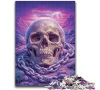 Puzzles pour Adolescents 1000 pièces Crâne Violet pour Jeu éducatif Défi Jouet Idéal comme Cadeau pour Toute la Famille 50x75cm