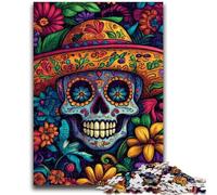 Puzzles pour Adolescents, 1000 pièces, crânes mexicains, Jeux éducatifs, Anti-Stress, adaptés à la décoration de Bureau, 26x38cm