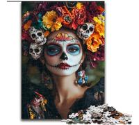 Puzzles pour Adolescents, 1000 pièces, crânes mexicains, Jeux éducatifs, Anti-Stress, pour renforcer l'amour Entre Couples (Taille 50x75cm)