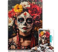 Puzzles pour Adolescents 1000 pièces Crânes mexicains, Jouets éducatifs, Jeux Anti-Stress, Collection d'artistes, Beaux-Arts (38x26cm)