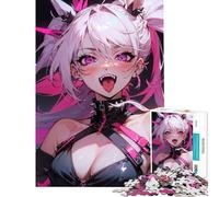 Puzzles pour Adolescents 1000 pièces Crazy Vampire Evangeline Difficile et Stimulant Cadeaux pour Femmes Jeux Amusants pour Les 14 Ans et Plus (38X52CM)