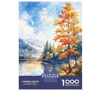Puzzles pour Adolescents 1000 Pièces Crisp Fall Day Puzzle pour Adultes Jeux Relaxants Vacances À La Maison Passer Le Temps Difficile À Compléter 52x38cm/1000pcs