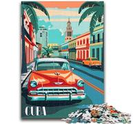 Puzzles pour Adolescents 1000 pièces Cuba Classique Entraînez Votre Cerveau et Vos Mains Interaction Parent-Enfant pour Les 14 Ans et Plus (Taille 38x26cm)