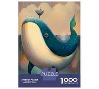 Puzzles pour Adolescents 1000 Pièces Cute As A Button Whale Puzzle pour Adultes Jeux Relaxants Décoration Intérieure Cadeaux Uniques pour Anniversaire Et Noël 70x50cm/1000pcs