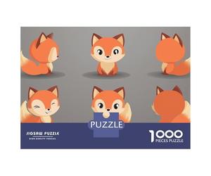 Puzzles pour Adolescents 1000 Pièces Cute Cartoon Fox Character Puzzle pour Adultes Jouets Anti-Stress Décoration Murale Cadeaux Uniques d'anniversaire Et De Noël 70x50cm/1000pcs