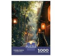 Puzzles pour Adolescents 1000 Pièces Cute Cat Sitting in Street Puzzles pour Adultes Jeu Manuel pour S'amuser en Famille Activités Amusantes À La Maison, 52x38cm/1000pcs