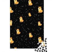Puzzles pour Adolescents 1000 Pièces Cute Shiba Inu Pattern-1 Puzzle Jeux Relaxants Défi Difficile Activités Amusantes À La Maison 52x38cm/1000pcs