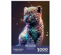 Puzzles pour Adolescents 1000 Pièces Cute Universe Baby Leopard Puzzles pour Adolescents Jeux De Détente Course De Vitesse Activités Amusantes À La Maison 38x26cm/1000pcs