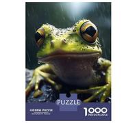 Puzzles pour Adolescents 1000 Pièces Cute Wet Frog Puzzle pour Adultes Jeux Relaxants Une Œuvre d'art Cadeaux De Noël Et d'anniversaire 70x50cm/1000pcs
