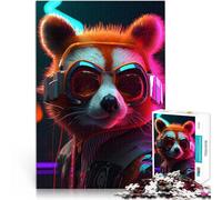 Puzzles pour Adolescents 1000 pièces Cyber Panda Roux Jeux éducatifs Décoration d'intérieur Interaction Parent-Enfant 52x38cm