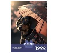 Puzzles pour Adolescents 1000 Pièces Dachshund Japanese Kimono Puzzles pour Adultes, Jouet, Décoration Murale, Une Œuvre d'art, Cadeaux Uniques d'anniversaire Et De Noël 38x26cm/1000pcs