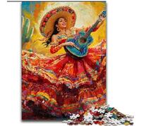 Puzzles pour Adolescents 1000 pièces Danseuse Mexicaine Jeux éducatifs Jeu éducatif pour Anniversaire, Noël pour et 14 Ans (Taille 50x75cm)