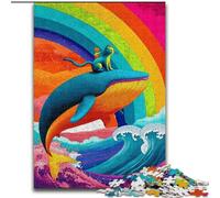 Puzzles pour Adolescents 1000 pièces de Chats et de Baleines, Anti-Stress avec des pièces de Formes aléatoires entièrement emboîtables, pour Les Enfants de 14 Ans et Plus (Taille 26x38cm)