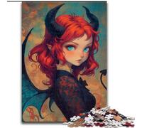 Puzzles pour Adolescents 1000 pièces de Puzzle Anime Devil Girl, Analyse et logique, avec des pièces de Formes aléatoires entièrement emboîtables, à partir de 14 Ans (Taille 50x75cm)