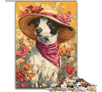 Puzzles pour Adolescents 1000 pièces de Puzzles représentant des Cow-Girls dans Les Fleurs Sauvages,Anti-Stress avec des pièces de Formes aléatoires entièrement emboîtables,pour Les Enfants