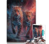 Puzzles pour Adolescents 1000 pièces Deux léopards, Jeux éducatifs, décoration de la Maison, Jeu éducatif pour Anniversaire, Noël (38x26cm)