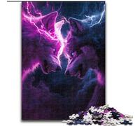 Puzzles pour Adolescents 1000 pièces Deux Loups, Un Cadeau éducatif idéal pour Toute la Famille (Taille 50x75cm)
