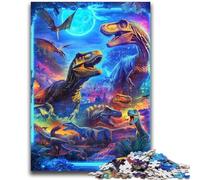 Puzzles pour Adolescents 1000 pièces Dinosaure Convient aux Personnes de 14 Ans et Plus Jeu éducatif Défi Jouet Cadeau pour Les Anniversaires 50x75cm