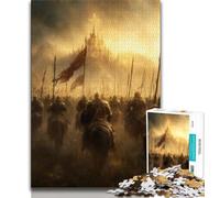 Puzzles pour Adolescents 1000 pièces Dix Chevaliers Anges médiévaux, Anti-Stress Staycation Tue Le Temps Améliorer l'amour Entre Les Couples (38x26cm)