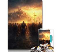 Puzzles pour Adolescents 1000 pièces Dix Chevaliers Anges médiévaux Puzzle 1000 pièces décoration Murale Artistique et idée Cadeau d'anniversaire pour Amis Bureau à Domicile 38x26cm