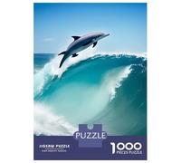 Puzzles pour Adolescents 1000 Pièces Dolphin Fish in The Sea Puzzle Jeu Manuel pour S'amuser en Famille Cadeaux Uniques pour Anniversaire Et Noël 70x50cm/1000pcs