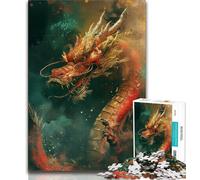 Puzzles pour Adolescents 1000 pièces Dragon Chinois, Jeux éducatifs, décoration de la Maison, Jeu éducatif pour Anniversaire, Noël (38x26cm)