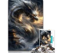 Puzzles pour Adolescents 1000 pièces Dragon Chinois, Jouet éducatif Anti-Stress, idéal comme Cadeau pour Toute la Famille 38x26cm