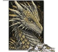 Puzzles pour Adolescents 1000 pièces Dragon d'or, Jouets éducatifs et éducatifs, Jeux familiaux, Cadeaux d'anniversaire et Cadeaux Uniques (Taille 50x75cm)