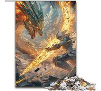 Puzzles pour Adolescents 1000 pièces Dragon et Guerrier, stimulent Le Cerveau, Jouets addictifs pour cultiver la Patience et améliorer la mémoire (Taille 26x38cm)