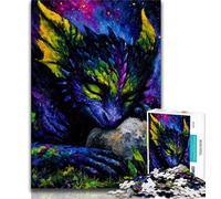 Puzzles pour Adolescents 1000 pièces Dragon et Terre, Anti-Stress, Vacances à la Maison, Passe-Temps, Amour Entre Couples (38x26cm)