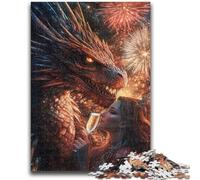 Puzzles pour Adolescents 1000 pièces Dragon Fantastique Jeu Stimulant et Jeu Familial Idéal comme Cadeau pour Toute la Famille 26x38cm
