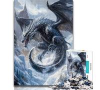 Puzzles pour Adolescents 1000 pièces Dragon Japonais, Jouets addictifs pour stimuler Le Cerveau et développer la Patience et la mémoire (38x26cm)