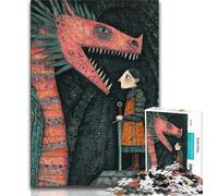Puzzles pour Adolescents 1000 pièces Dragon Knight, Aide Le Cerveau à exercer des Jouets addictifs pour cultiver la Patience et améliorer la mémoire (38x26cm)