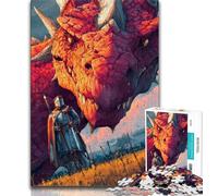 Puzzles pour Adolescents 1000 pièces Dragon Knight, Amusants en Famille, avec pièces entièrement emboîtables de Formes aléatoires, pour Les Enfants de 14 Ans et Plus, 38x26cm