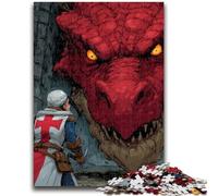 Puzzles pour Adolescents 1000 pièces Dragon Knight Puzzles pour Adultes, Jeux Amusants en Famille, idéal comme Cadeau pour Toute la Famille (75x50cm)